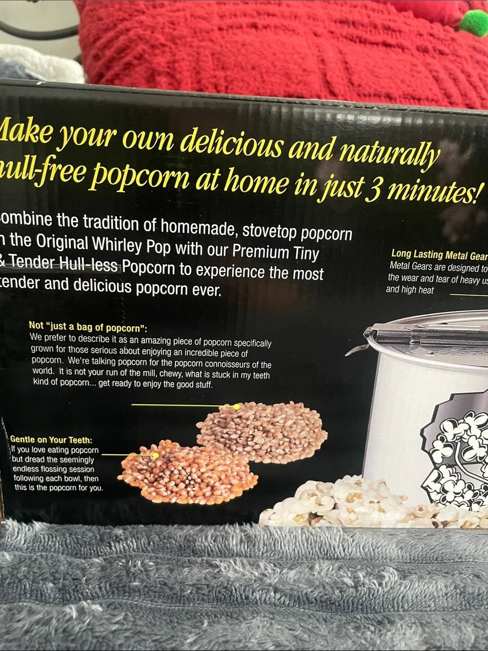 3-Minute Popcorn Popper in Silver and Brown - Picture 5 of 9